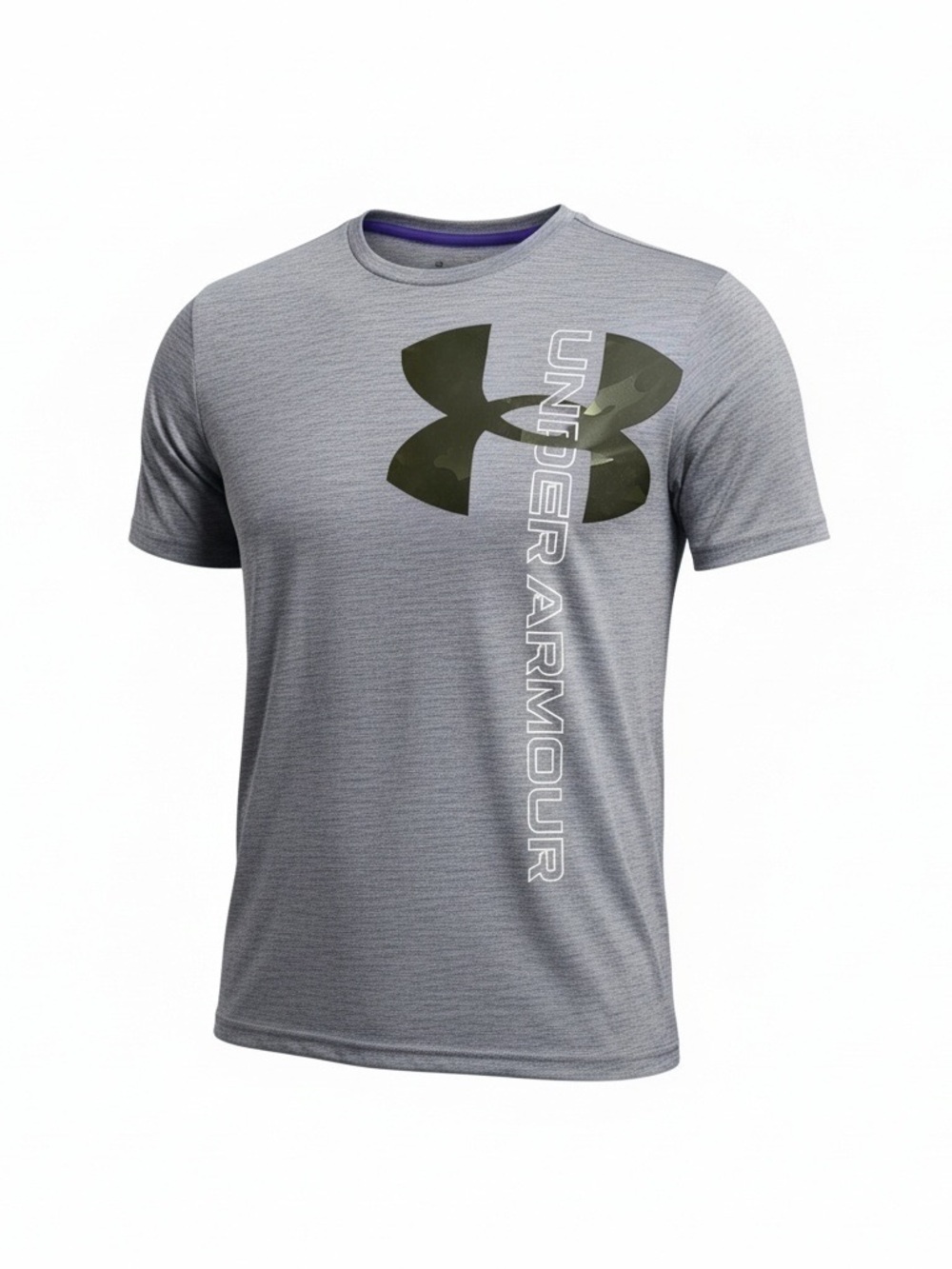Under Armour Boys Grey Tee with Black Logo